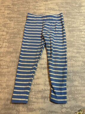 Mini Boden Blue Cream Stripe Leggings 2-3Y